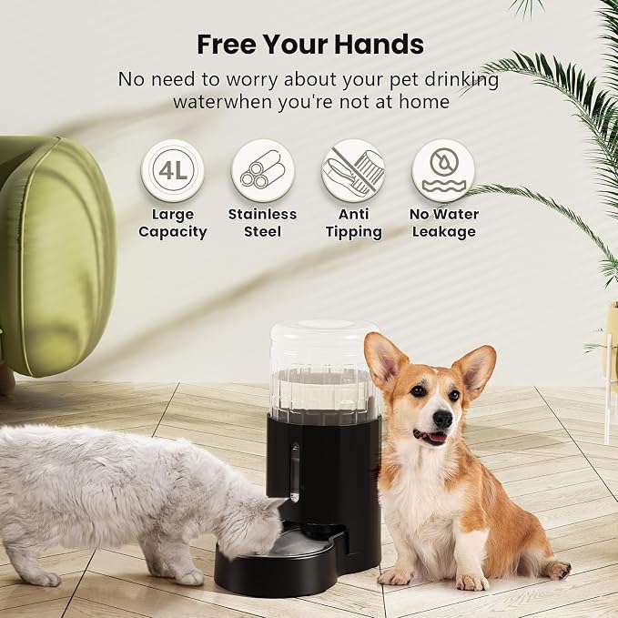 CZPET Automatic 4L/135Oz/1Gal Cat Water Dispenser - Image 2