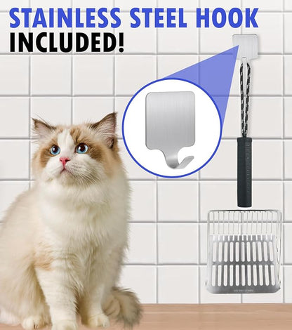 2PCS Cat Litter Scoop, Solid and Durable Kitty Metal Scooper, Stainless Steel - Image 6