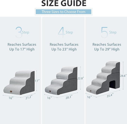 Dog Stairs for High Beds, 4-Step Dog Steps for Small Dogs and Cats, Foldable - Image 7