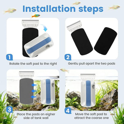 AQQA Aquarium Magetic Glass Cleaner Brush - Image 7
