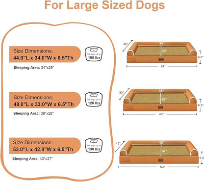 Large Dog Bed Orthopedic Washable: Jumbo Dog Bed Bolster Extra Large Dogs Egg - Image 6