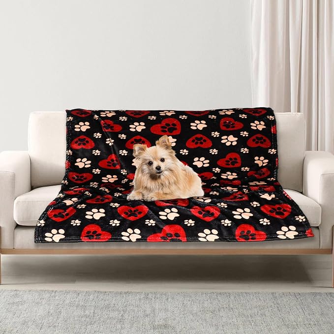Dog Blankets for Large Dogs, Fuzzy Soft Pet Mat Throw Cover for Kennel Crate Bed - Image 7
