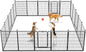 Dog Playpen 40 inch 20 Panels Indoor Outdoor Dog Pen by Jhsomdr