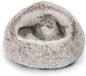 CATISM Plush Hooded Cat Bed, Calming Nest, Self-Warming Cave, Cozy Pod by Petsfriend