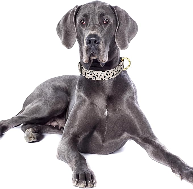 Reflective Dog Collar for Large Dogs, Cute Leopard Style Adjustable Heavy-Duty - Image 2