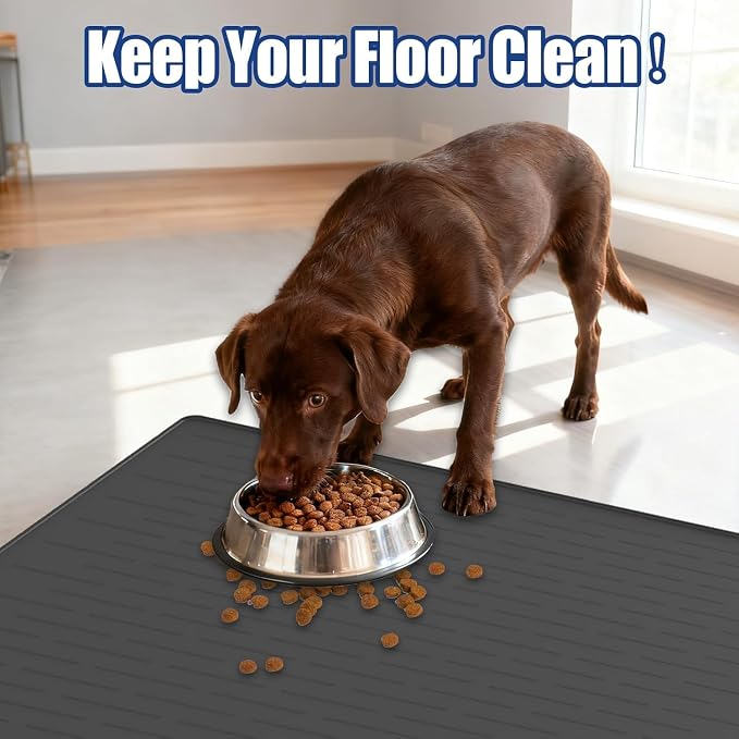 XXXXL Largest Pet Food Mat, 51.2"x25.6" Silicone Dog Mats - Image 5