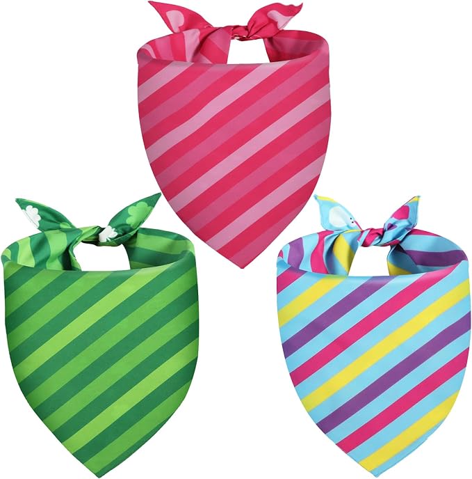 Valentines Dog Bandana St Patricks Day and Easter Dog Bandana Large 3PCS - Image 2