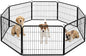 BestPet Dog Playpen 24 Inch 8 Panels Heavy Duty Metal Pet Exercise Pen Indoor by BestPet