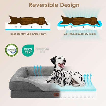EHEYCIGA Orthopedic Dog Bed for Large Sized Dog, Waterproof Liner & Washable - Image 3