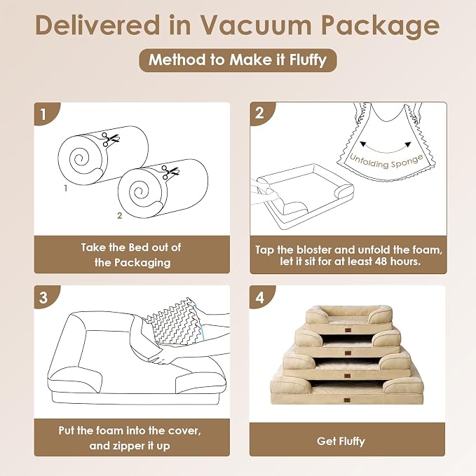 EHEYCIGA Orthopedic Dog Beds for Extra Large Dogs, Waterproof Memory Foam XL - Image 4