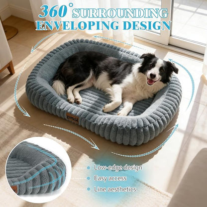 Cute Dog Bed for Medium Dogs, Orthopedic Rectangle Dog Bed - Image 5