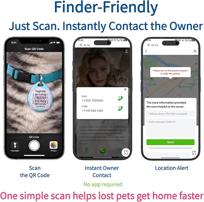 The Multi-Cat Household Kit: 5 Universal QR ID Tags. A Complete Set - Image 4