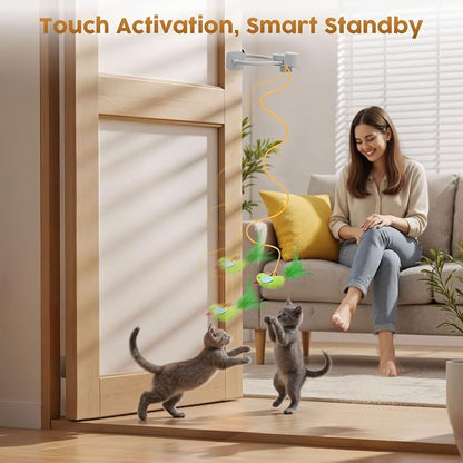 Interactive Cat Toys for Indoor Cats: Automatic Flying Bird Feather Wand Chase - Image 4