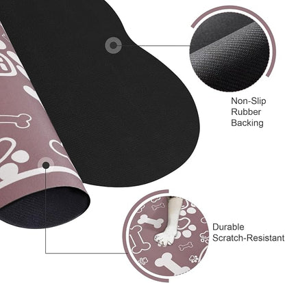 Dog Cat Mat for Food and Water, Rapid Absorbent Pet Feeding Mat, Bone Shaped - Image 3