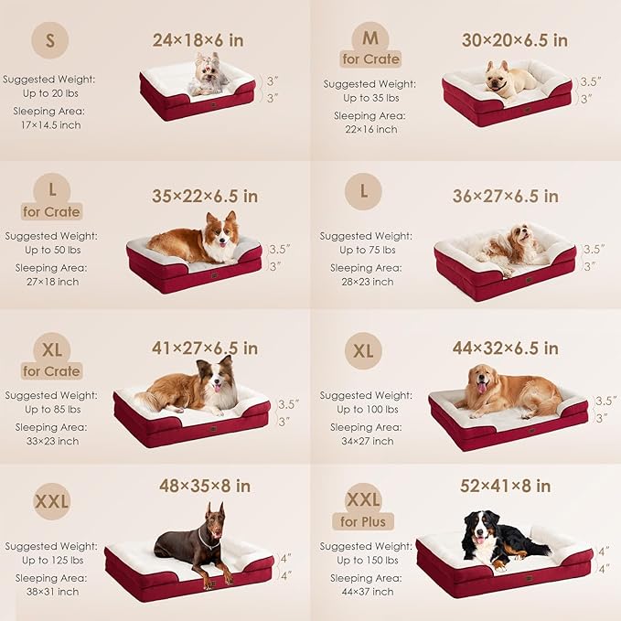 EHEYCIGA Orthopedic Dog Beds for Large Dogs, Waterproof Memory Foam Large Pet - Image 2