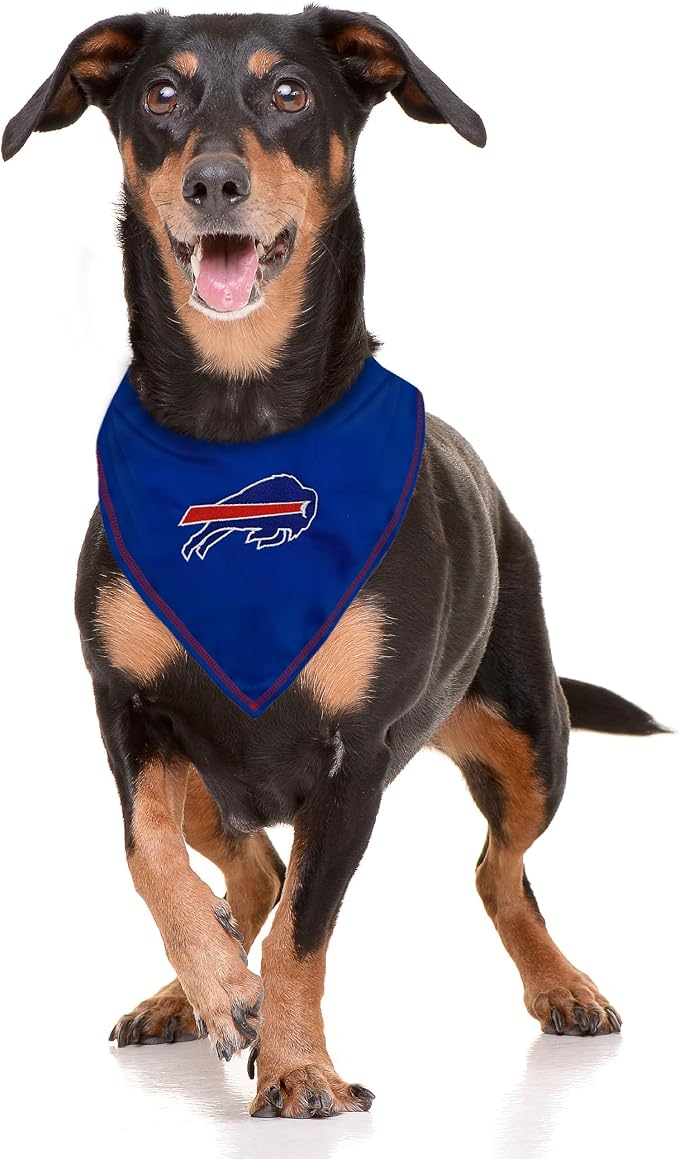Pets First NFL Buffalo Bills TIE Bandana, Small/Medium. Dog Bandana Scarf Bib - Image 3