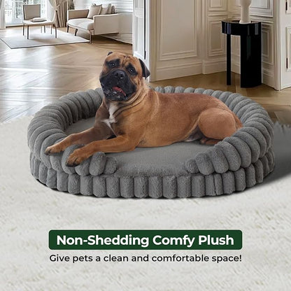 BALANCE Calming Dog Bed for Extra Large Dogs, 42 Inches Oval Washable XL Pet Bed - Image 3