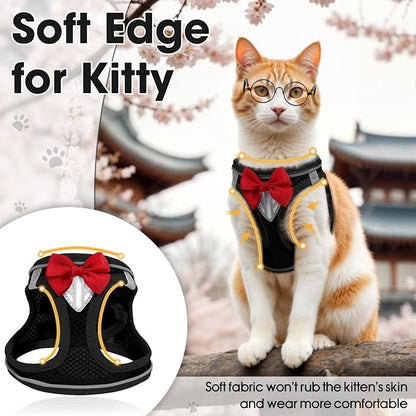 Cat Vest Harness and Leash Set for Walking Escape Proof, Adjustable Kitten - Image 3