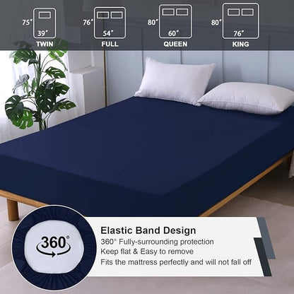 Waterproof Mattress Protector King, Fitted Sheet Style Breathable Mattress Cover - Image 5