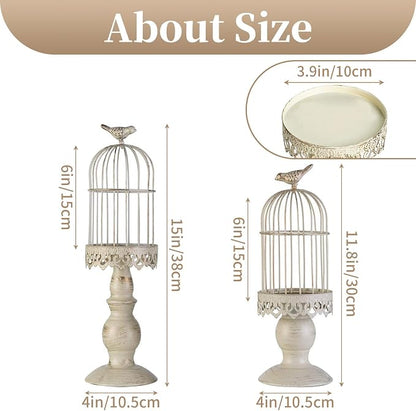 Birdcage Candle Holder Decorative Bird Cages - Image 5