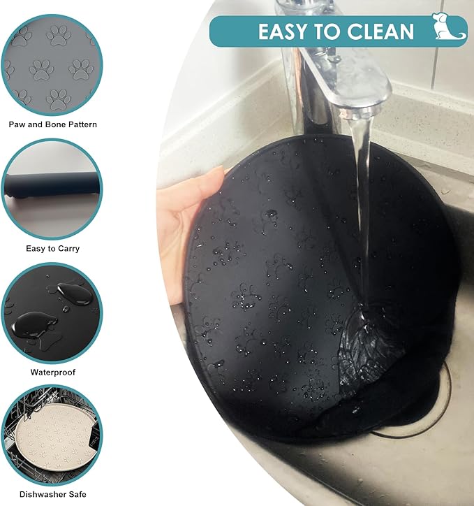 Dog Food Mat - Waterproof Silicone Cat Mat - Image 3