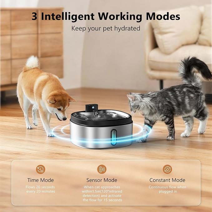Wireless Cat/Dog Water Fountain 7L/1.8Gal - Image 5