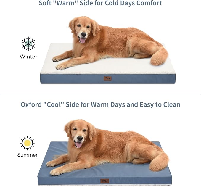 Plush Orthopedic Dog Bed for Medium Dogs & Puppies, Waterproof Dog Beds 30x20 - Image 3