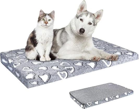 VANKEAN Dog Crate Mat Reversible Cool and Warm, Stylish Dog Bed by VANKEAN