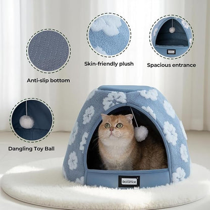 BALANCE Cat Beds for Indoor Cats, 2-in-1 Cat Bed Cave - Image 4