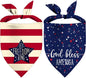 4th of July Dog Bandanas, Patriotic Party Pet Decorations 2 Pack, Adjustable by Unknown