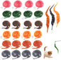 24 PCS Cat Worm Toy Zebra Print Feather Worm Teaser Refills Attachment Cute Cat by KuuGuu