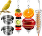 5Pcs Bird Cage Food Bowl Set, Stainless Steel Millet Holder by Unknown