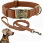 Dog Collar and Leash Set, Leather Silicone Waterproof Odor-Proof Dog Collar and by Ben+%26+Fellows