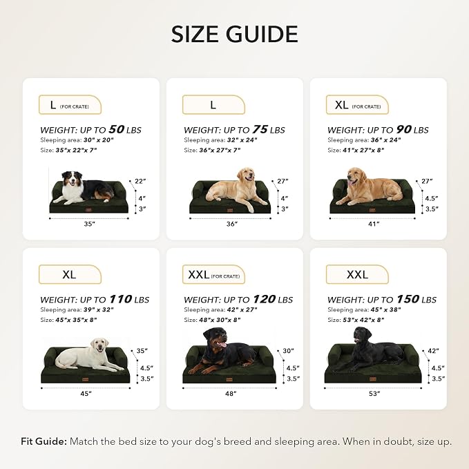Orthopedic Dog Beds for Extra Large Dogs, Waterproof Egg Crate Foam XL Dog Bed - Image 5