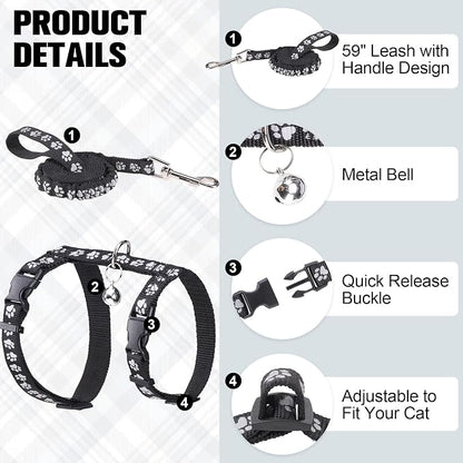 BEAUTYZOO Cat Harness and Leash Set Escape Proof - Image 3