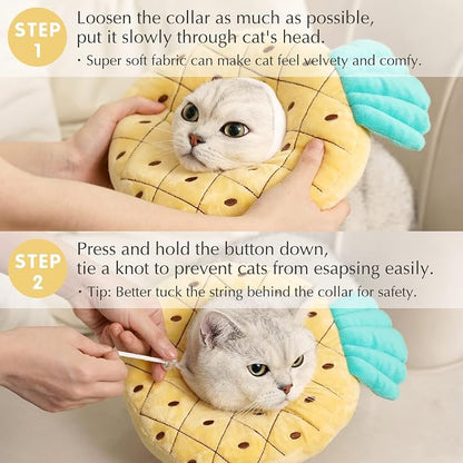 ANWA Adjustable Cat Cone Collar Soft, Cute Cat Donut Collar After Surgery - Image 5