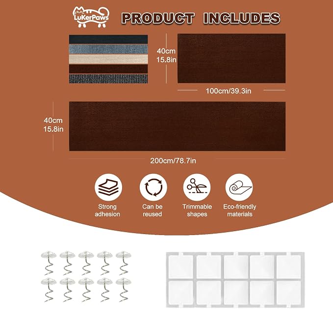 Cat Scratch Mat, Cat Scratch Couch Cats Scratch Furniture Protector - Image 7