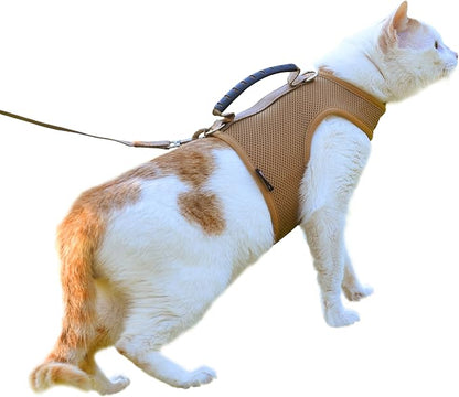 Kitty Harness and Leash for Walking Escape Proof Breathable Mesh Fabric by Yizhi+Miaow