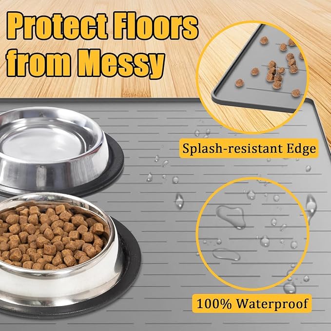 51.2"x25.6" Largest Dog Food Mat, XXXXL Silicone Dog and Cat Mat - Image 5