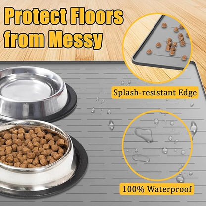 51.2"x25.6" Largest Dog Food Mat, XXXXL Silicone Dog and Cat Mat - Image 5