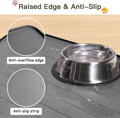 Largest Dog Food Mat, 39.5"x29.5" Silicone Dog and Cat Mat - Image 5