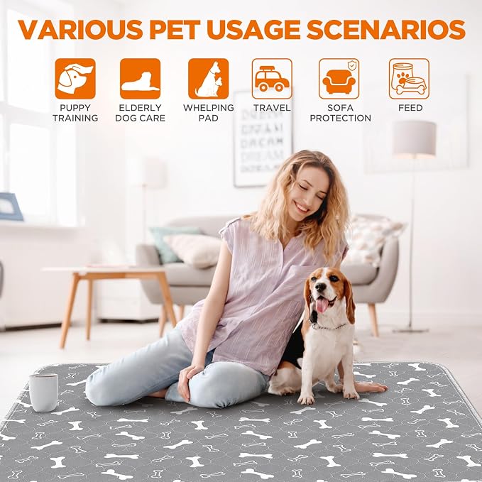 Washable Pee Pads for Dogs, Absorbent Dog Training Pads, 100% Waterproof - Image 6