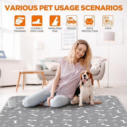Washable Pee Pads for Dogs, 2 Pack 48"x60" Reusable Puppy Training Pads - Image 3