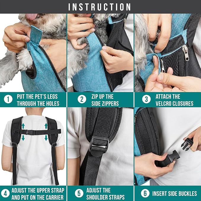 PetAmi Dog Carrier Backpack, Adjustable Pet Cat Front Carrier Backpack - Image 5
