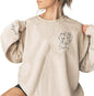 DILYPOD Personalized Embroidered Dog Mom Sweatshirt, Custom Line Art Portrait by Dilypod
