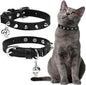 EXPAWLORER Leather Cat Collar for Girl Boy- Adjustable Pet Collar by EXPAWLORER
