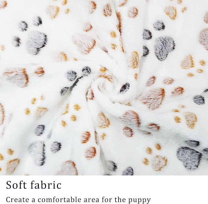 1 Pack 3 Blankets Super Soft Fluffy Premium Fleece Pet Blanket Flannel Paw - Image 6