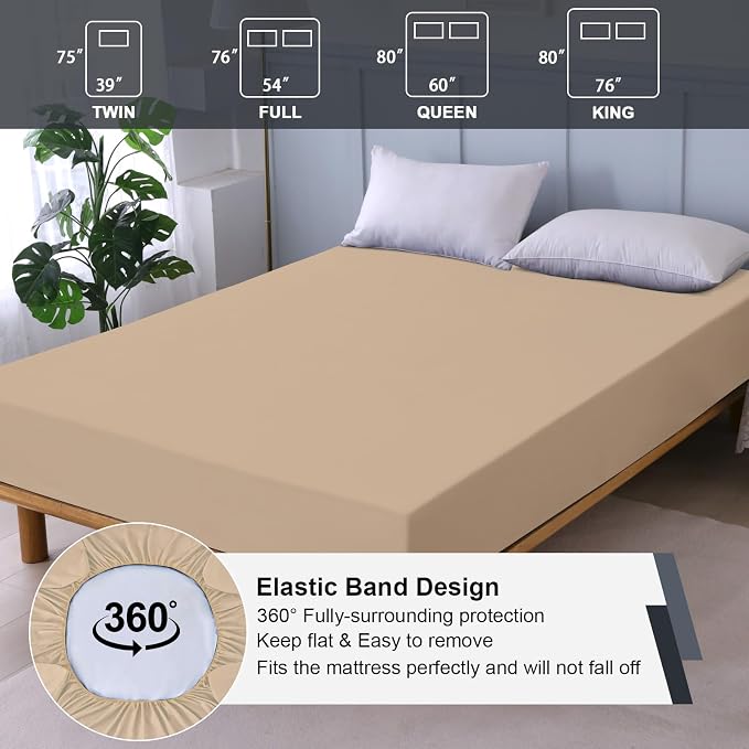 Waterproof Mattress Protector King, Fitted Sheet Style Breathable Mattress Cover - Image 5