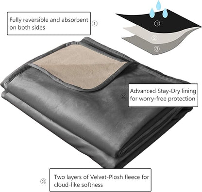 Ameritex Pet Bed Blanket Reversible 100% Waterproof Velvet Super Soft - Image 6