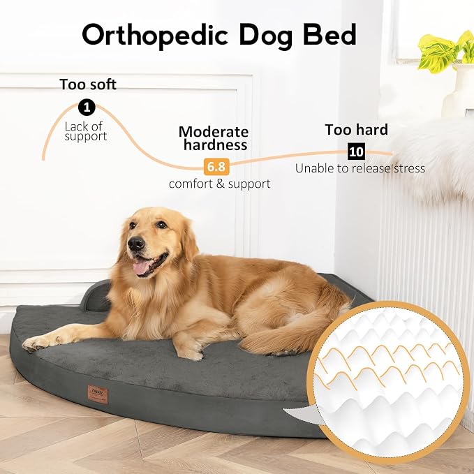 Large Orthopedic Dog Bed with Sides XXL Dog Beds with Removable Washable Cover - Image 2
